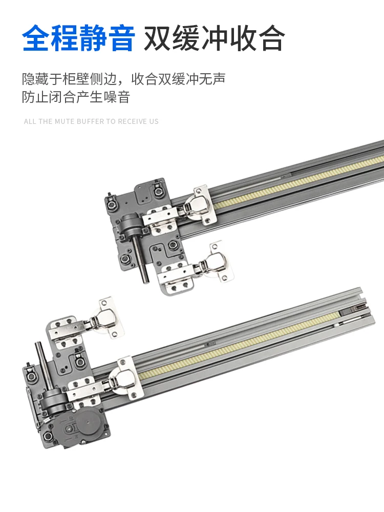 Двойной буфер скрытая Поворотная дверь направляющая шкафа карманная