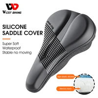 waterproof pu leather bicycle saddle cover gel liquid silicone cycling seat cover soft sponge anti slip mtb road bike cushion