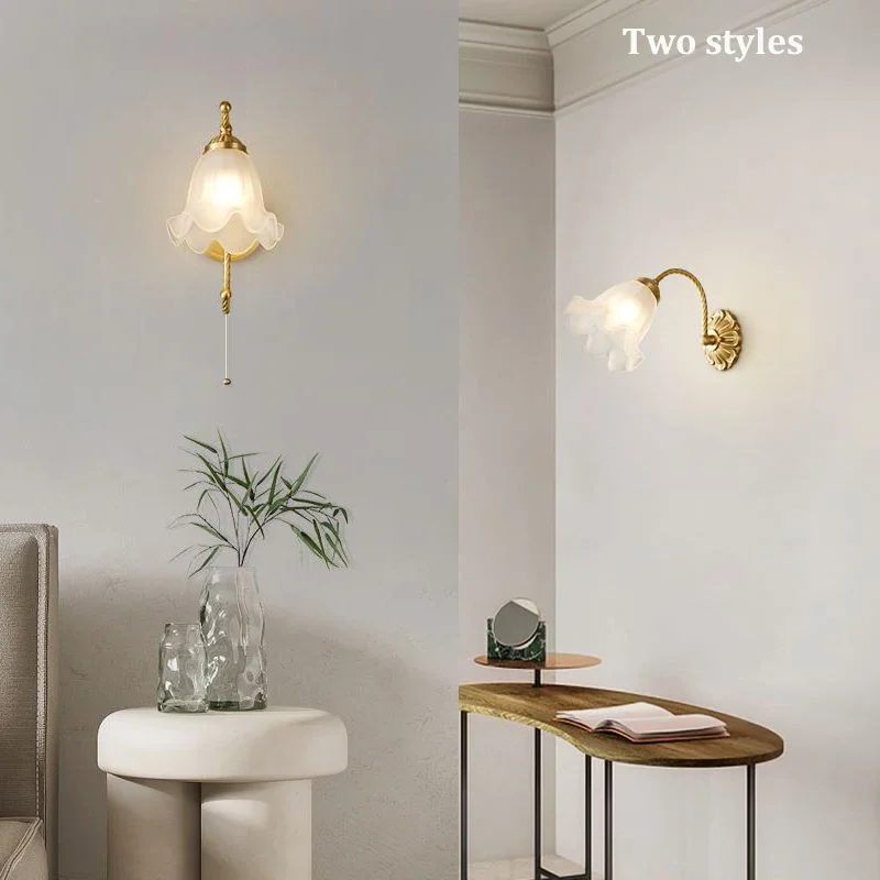 Скандинавские современные настенные светильники E14 стеклянные лампы для спальни