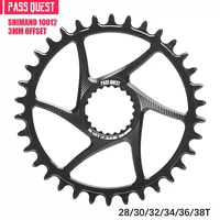 pass quest 3mm offset 38404244t mountain bike narrow bike sprocket for deore xt m710081009100 shimano 12s boost cranks