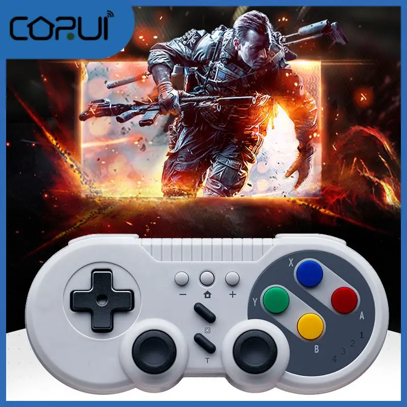 Built-in Dual Motor Vibration Gamepad Wireless Handle Turbo Function Game Controller Dual Rocker Sn30 Mini 2.4g