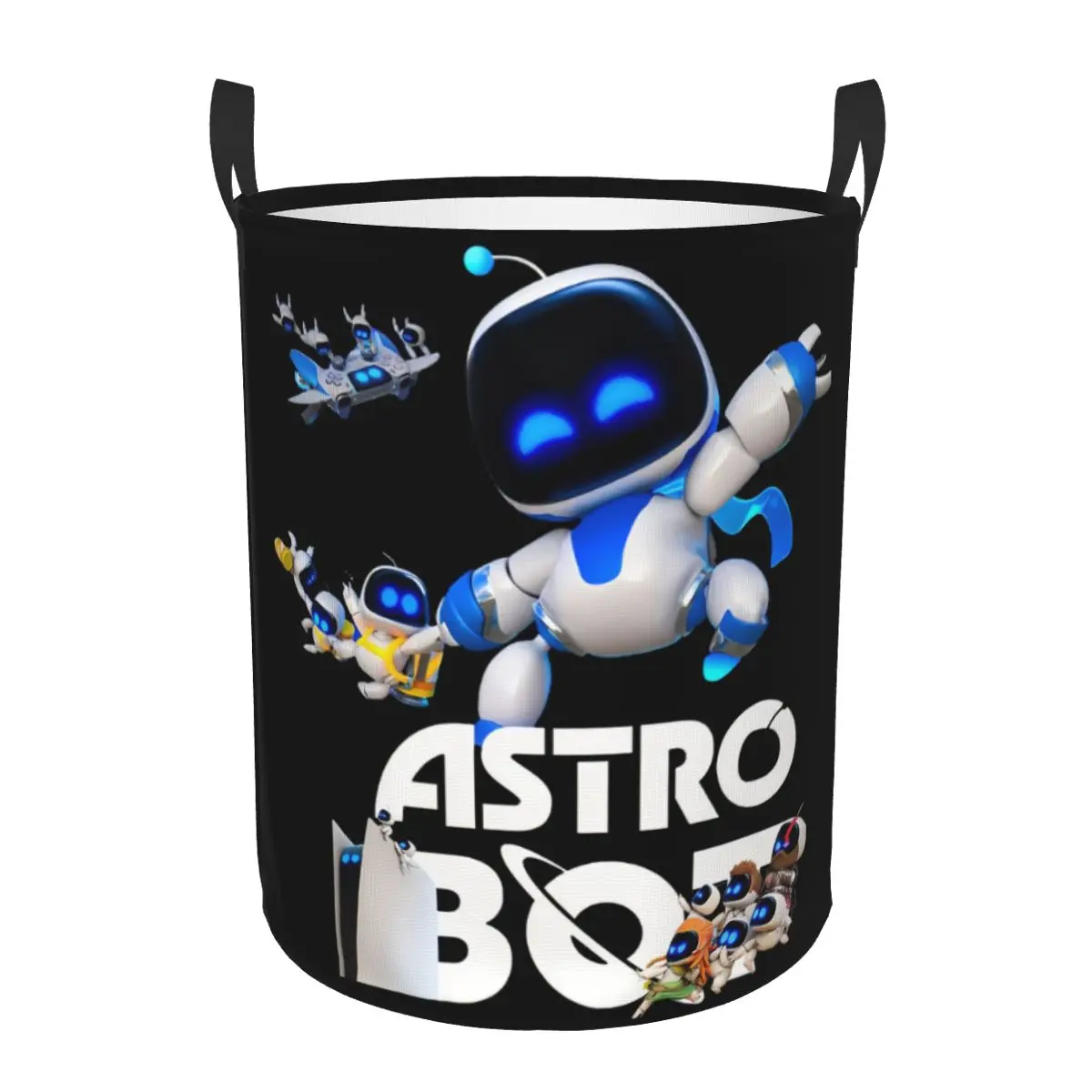 Изготовленная на заказ корзина для белья Astros Bots видеоигр складная детская