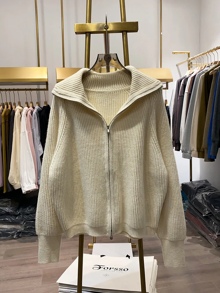 [Xiaoai Stall Real Shot] Женская двойная молния с затонувшей полоской весна-осень 2024