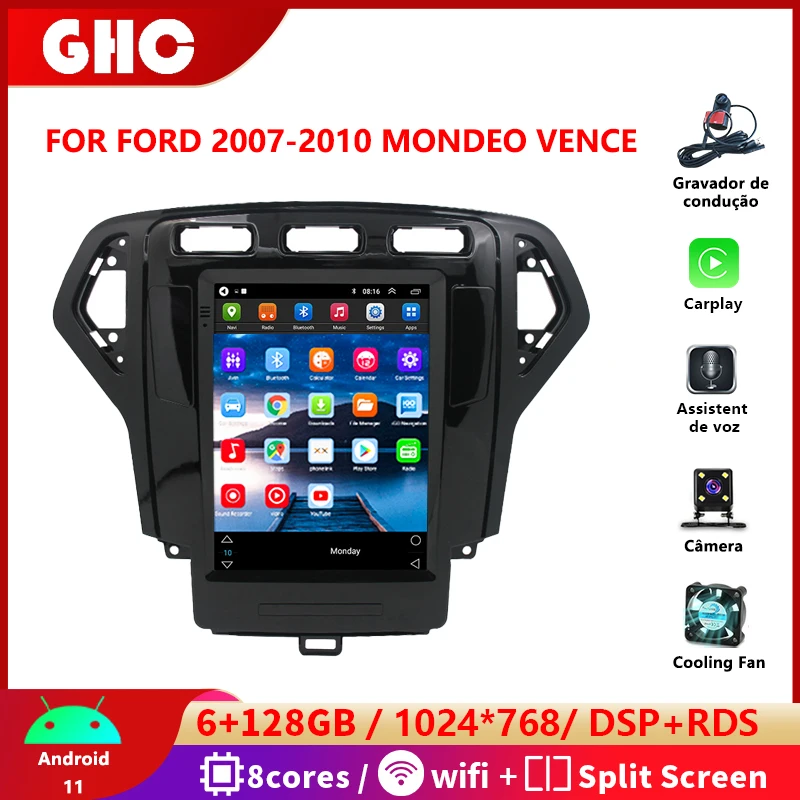 

GHC 9.7" 2Din Central Multimedia Android Auto Carplay For Ford Mondeo 2007-2010 Car Stereo Head Unit With AI Voice GPS Autoradio
