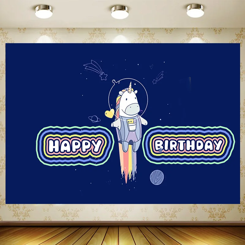 Фон для фотосъемки с изображением единорога баннера украшения детской комнаты