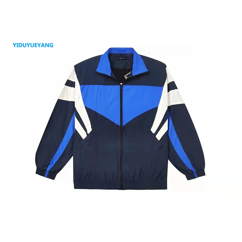 

Мужская Новая весенне-осенняя Роскошная Высококачественная цветная Свободная куртка в стиле пэчворк