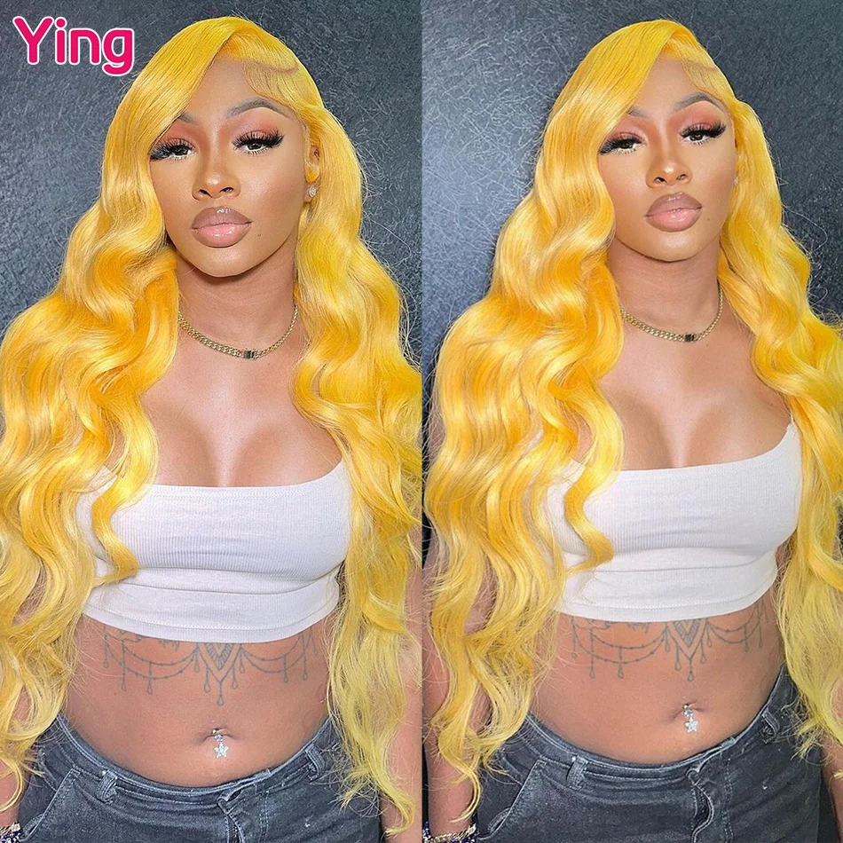 Ying Hair Apricot 13x6 Lace Front Human Hair Wigs 4x4 Brazilian Remy Hair 613 Blonde Body Wave 5x5 Lace Frontal Wigs Pre Plucked