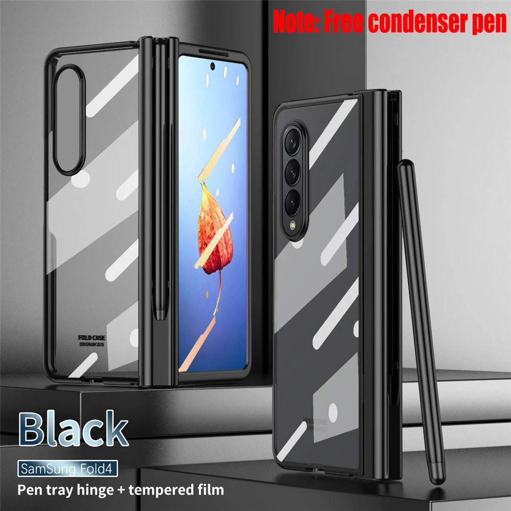 

Роскошный прозрачный чехол с металлическим покрытием для Samsung Galaxy Z Fold 4 3