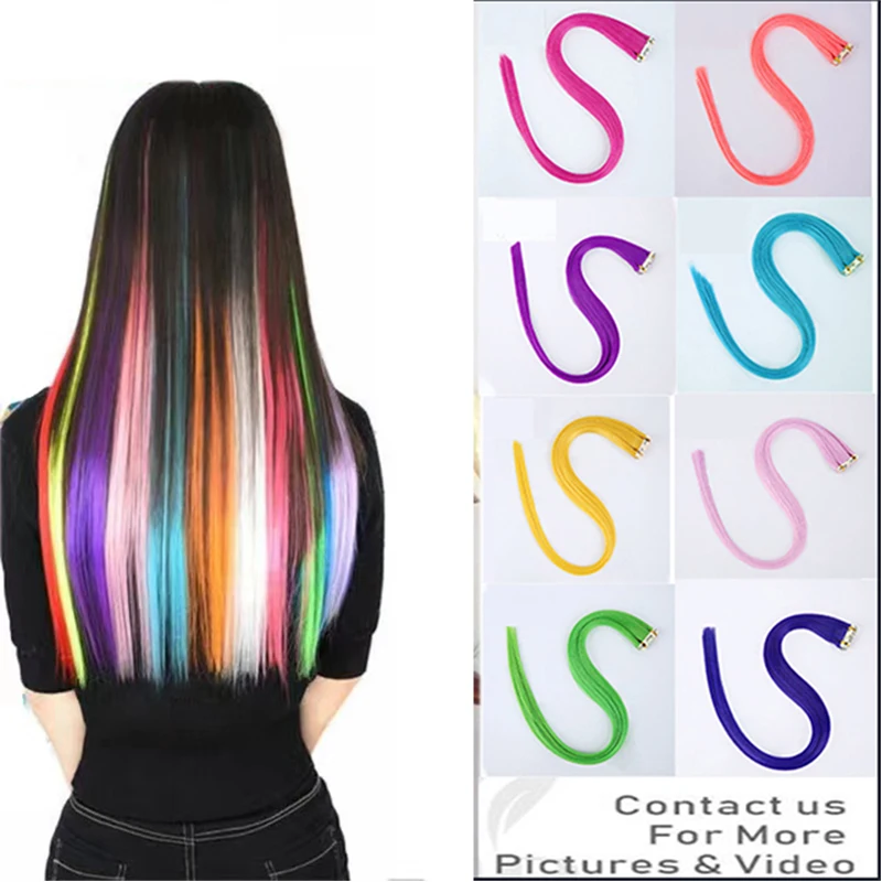 Colorful Natural Tape In Human Hair Extensions Skin Weft Hair Extensions Adhesive Invisible Real Silky Straight For Black Women