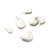 irregular baroque real fresh water pearl charm pendant for making necklace jewelry accessories wholesale 20pcs