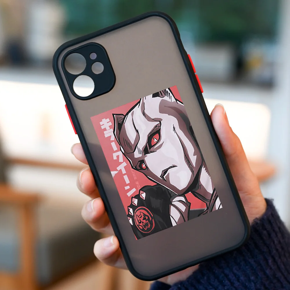 

JoJos Bizarre Adventure Clear Phone Cases For iPhone 12 11 13 Pro Mini X XS MAX XR 6s 7 8 Plus Cartoon Hard Covers Matte Fundas