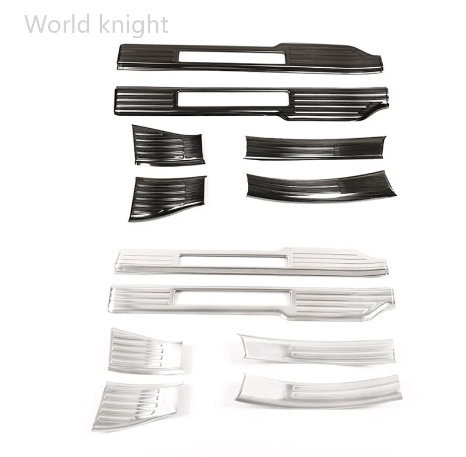 

Встраиваемая пороговая полоса из нержавеющей стали для защиты двери, отделка для Land Rover Defender 90 2020-2021, черный титан и хром