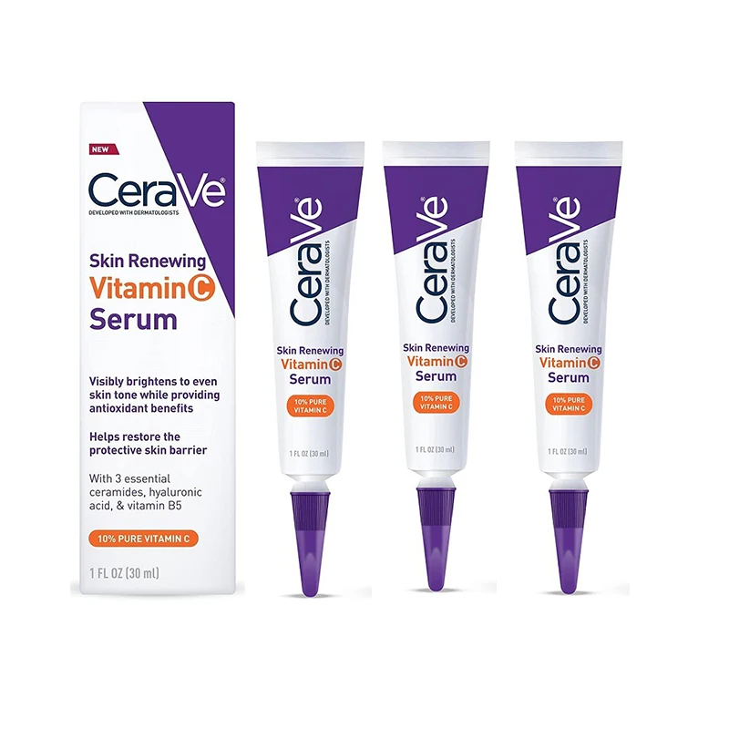 

3PCS CeraVe Original Vitamin C Serum Anti-wrinkle And Aging Reduce Wrinkles Lines With Hyaluronic Acid Repair Skin Barrier