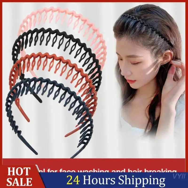 Волнистая повязка на голову легкая противоскользящая модная акриловая для волос