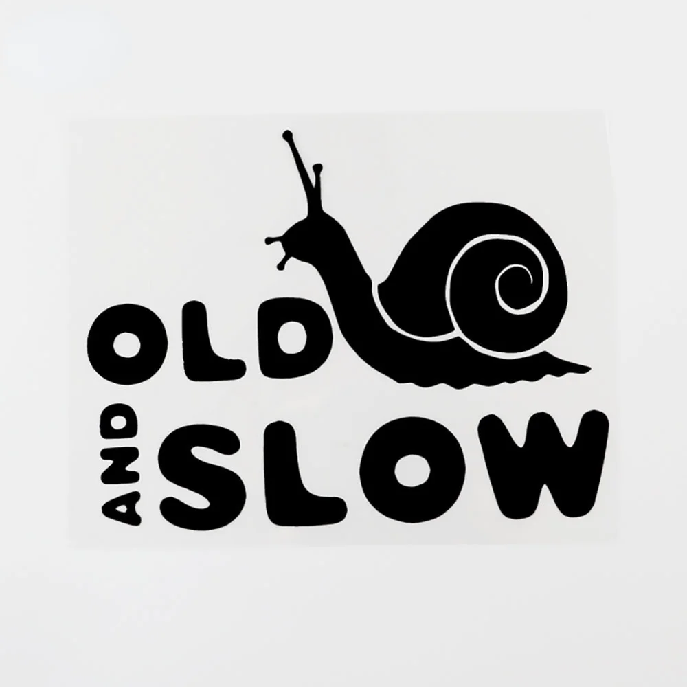 

Funny Old And Slow Graphical Vinyl Car Window Sticker Decal ,12.9cm*16.8cm