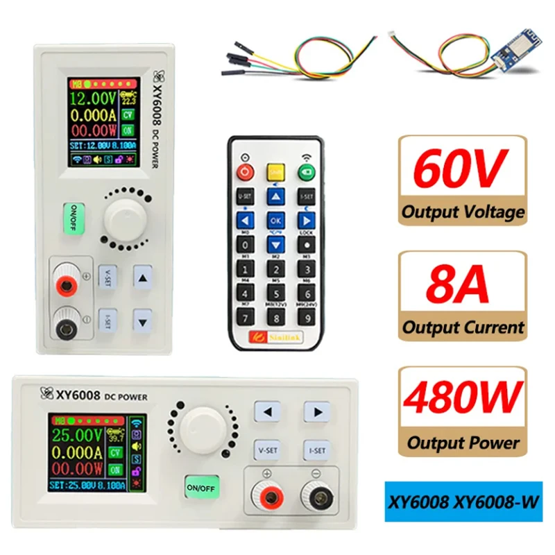 Фото XY6008 XY6008-W Регулируемый источник питания постоянного тока Понижающий модуль Регулируемый стабилизированный постоянный ток с ЧПУ Постоянное напряжение Постоянный ток №2