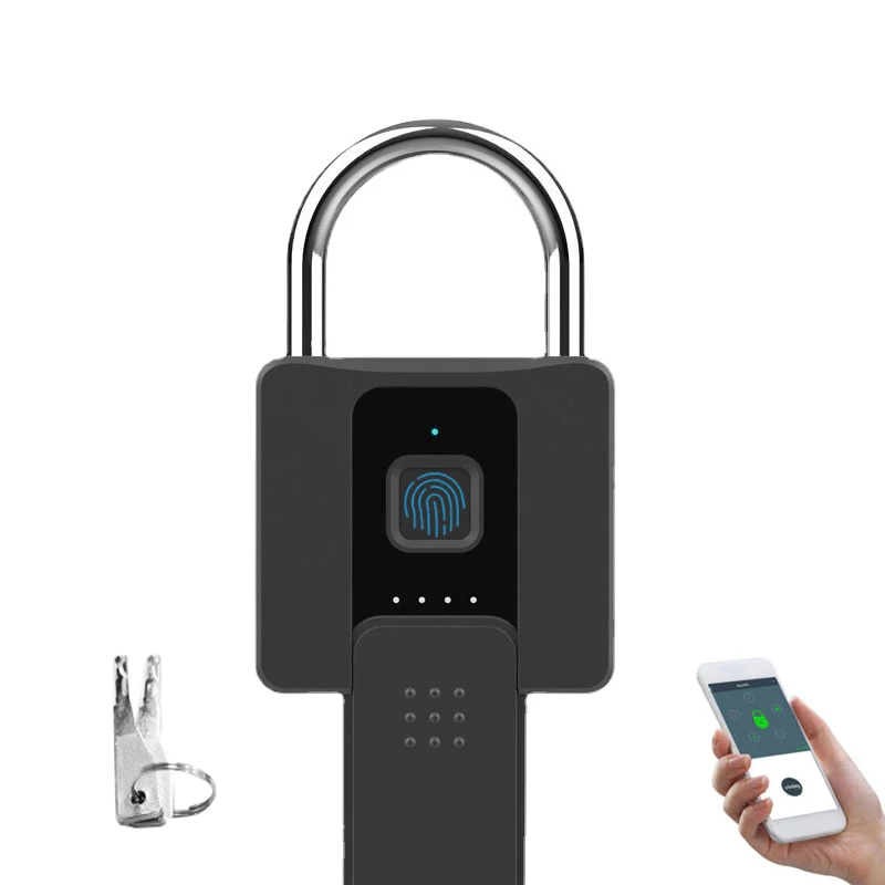 IP65 Водонепроницаемый смарт-замок с возможностью удаленного управления через Bluetooth-соединение с функцией считывания отпечатков пальцев и ключом для использования на открытом воздухе.