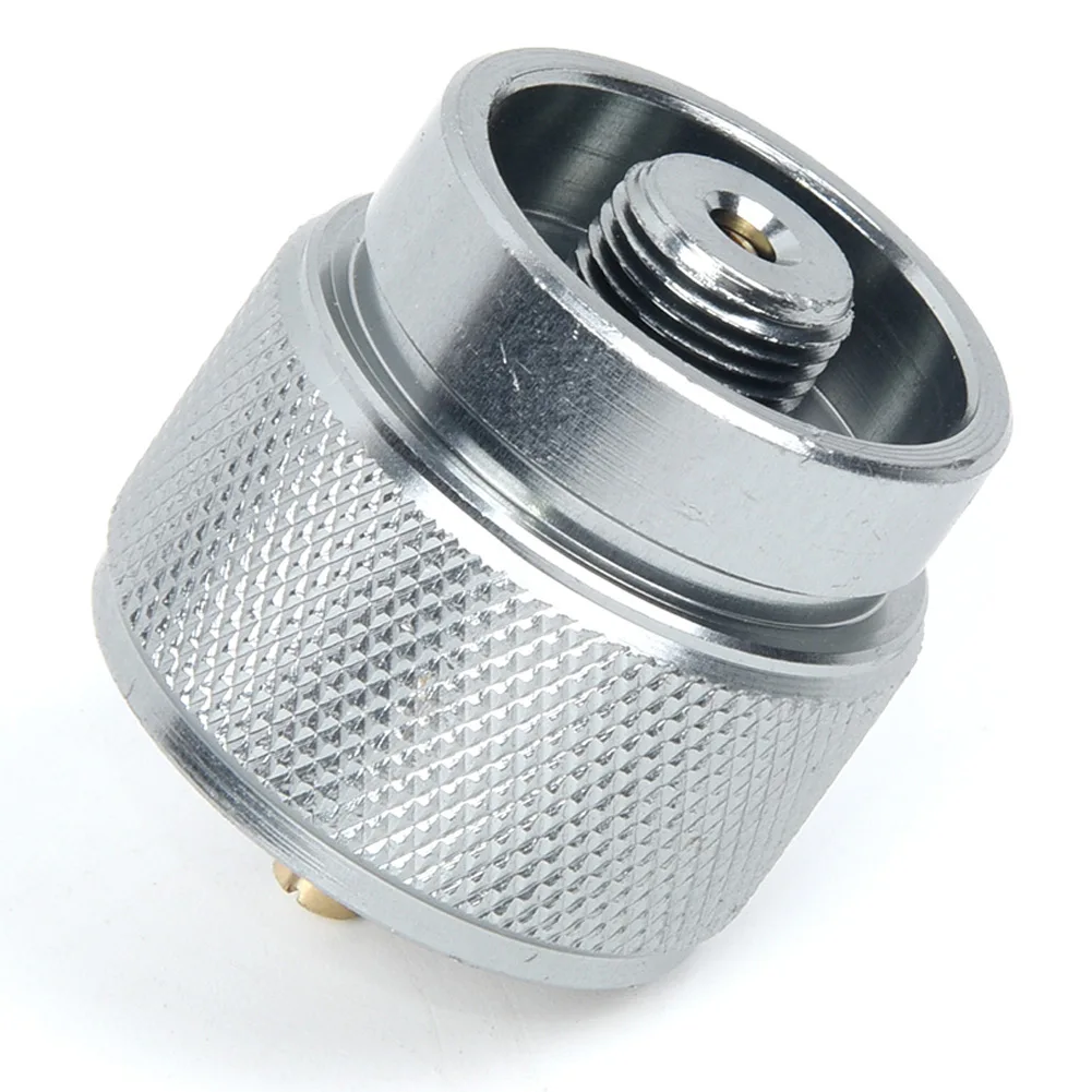 

Connector Gas Stove Adapter Aluminum Alloy + Copper EN417 Lindal Valve Output Lightweight 1L Propane Small Tank Input