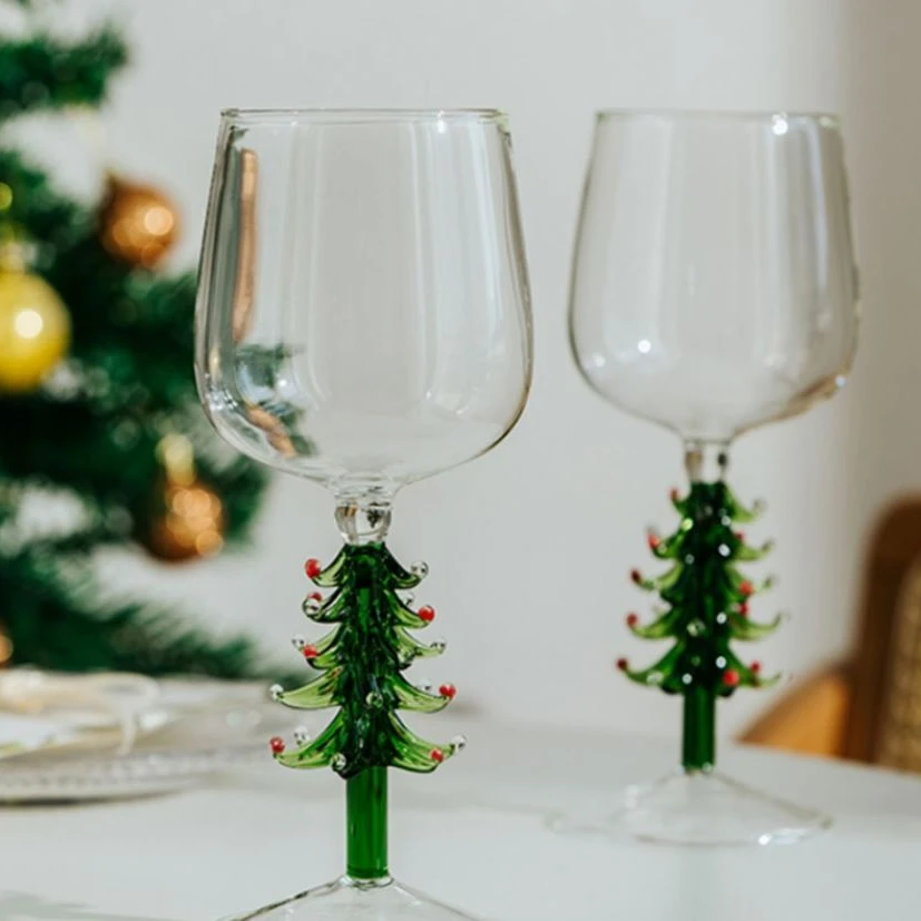 

Creative Christmas Tree Glass Cup Wine Glass Champagne Whisky Glass Cup Cocktail Mug Christmas Gift