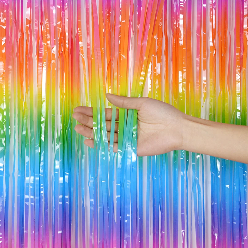 

Радужная фольга занавеска для фотозоны