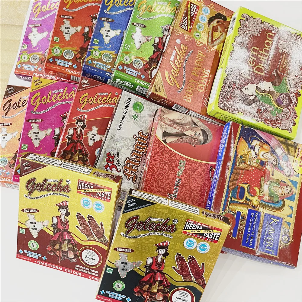 12 шт. Временная индийская тату-паста хной водостойкая краска для тела хна