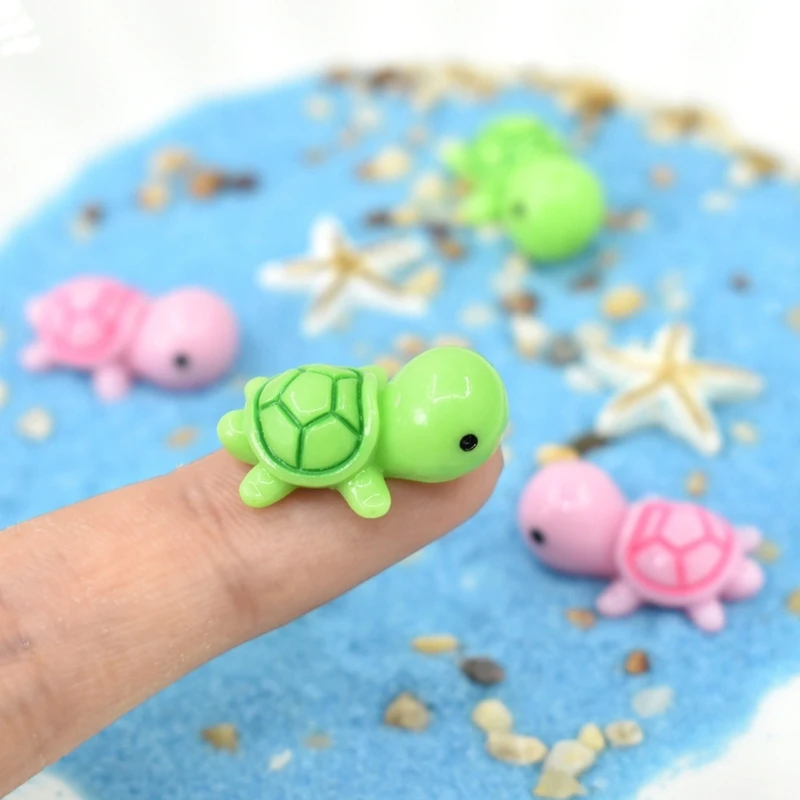 

10Pcs Miniature Turtles Resin Figurine Toys Kids Dollhouse Decoration Accessories Fairy Garden Landscape Mini Tortoises Ornament