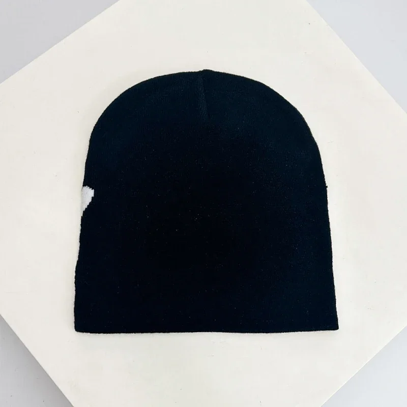 Осень и зима Новые вязаные шапки унисекс с надписью в стиле хип-хоп Цветные блоки