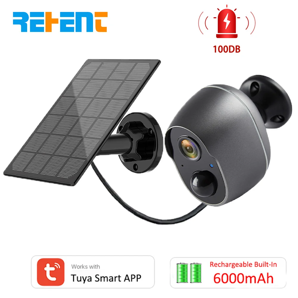 REHENT 100% Беспроводная Tuya Smart 6000 мАч 3 5 Вт Солнечная батарея Наружная беспроводная