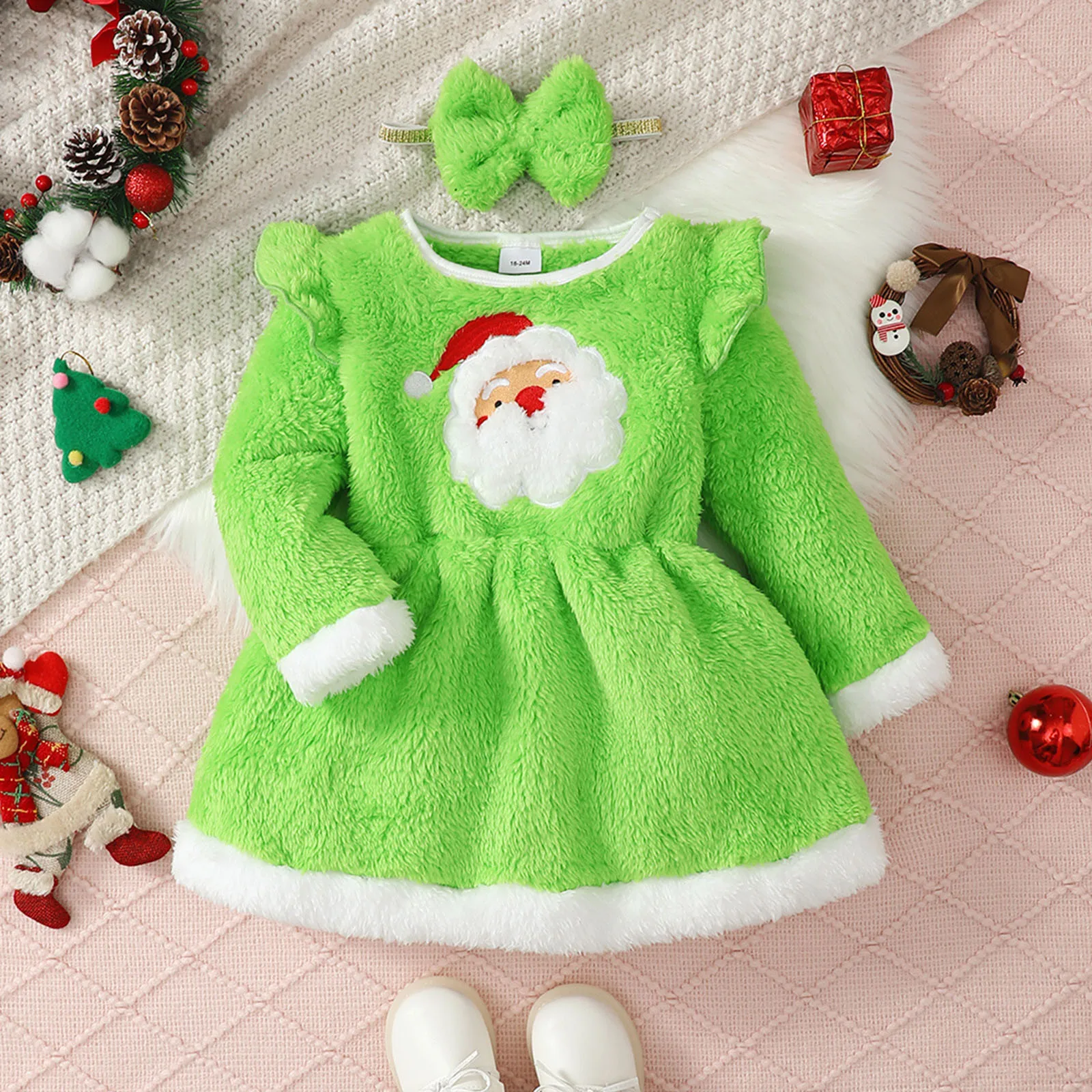 Детский бархатный комбинезон для новорожденных 0-24 м