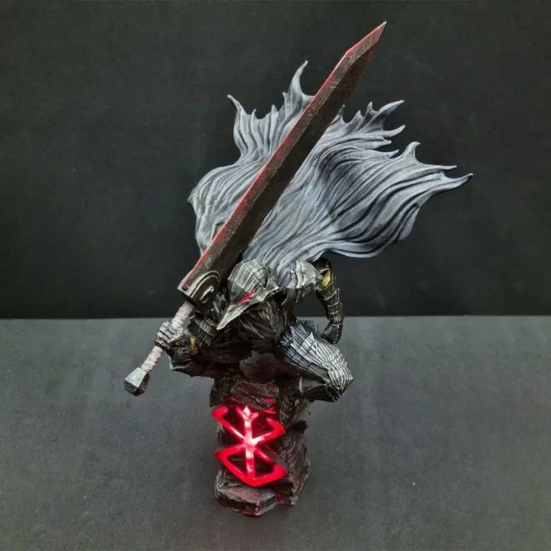 Фото 25 см Berserk Guts L Аниме Фигурка Guts Berserker Armor Фигурка Berserk Black Swordsman Модель Фигурка Коллекция Куклы Игрушки №5