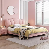 cloth bed simple modern creative girl bedroom nordic cloth bed double bed girl light luxury bed ins net red bed