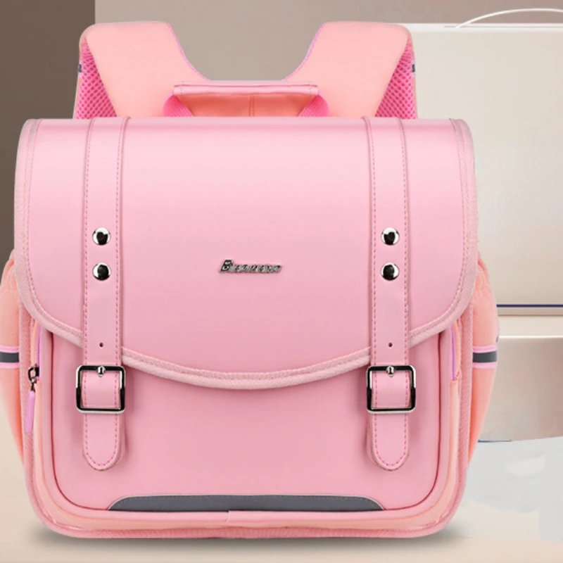 Girls Boys Grades 1-6 British Style Horizontal Simple School Bags New Children Large Capacity Backpacks for Student Mochila Hot