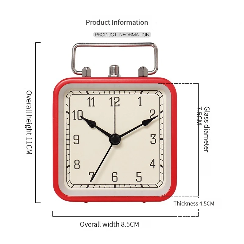 Винтажные металлические ночники будильник для спальни студенческие часы
