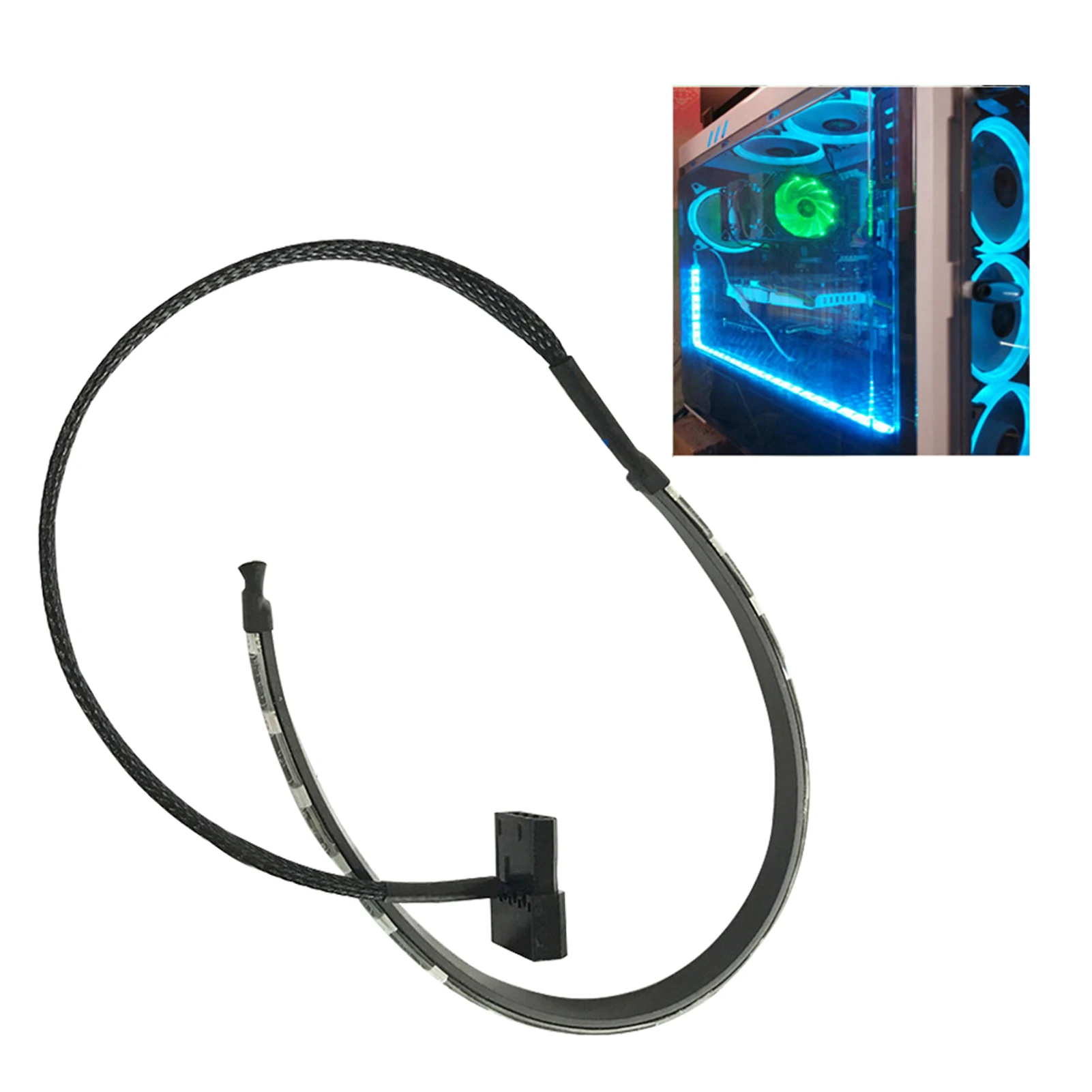 

4pin 30cm Practical PC Computer Case Single Color Accessories Flexible DC12V Decoration Lighting LED Strip 18 LEDs Professional