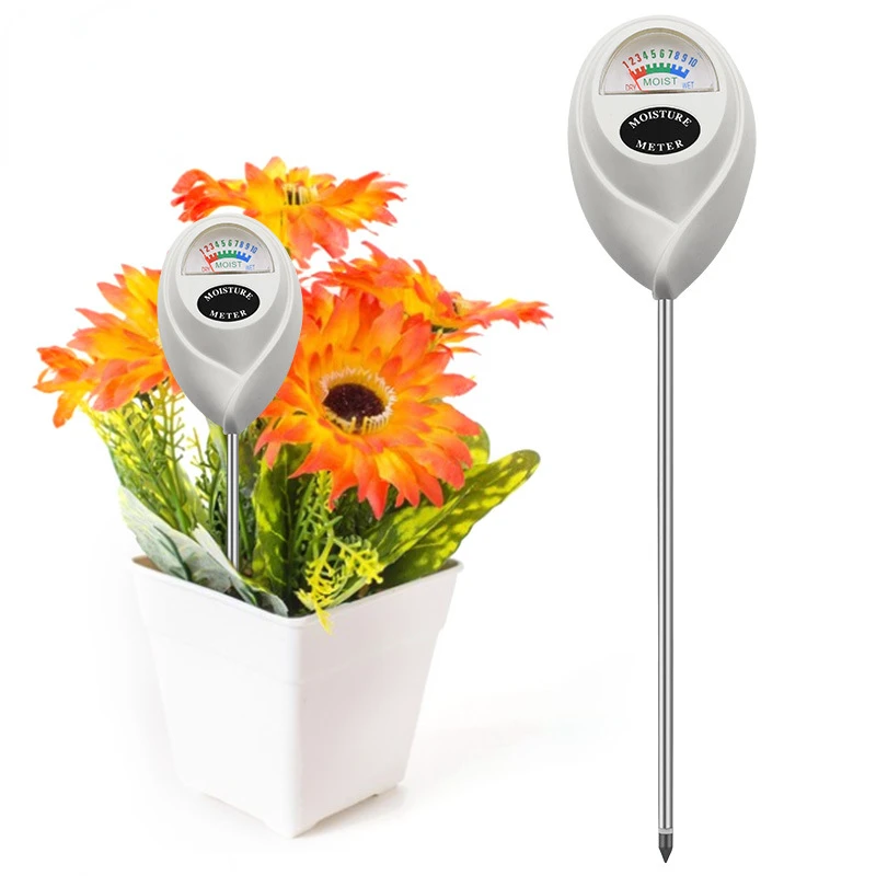 

White round head soil hygrometer one in one soil detector soil hygrometer gardening soil detector