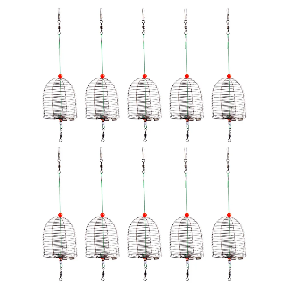 

Cage Bait Feeder Lure Metal Basket Carp Fishing Tackle