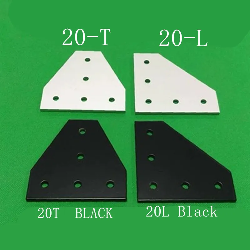 

5 Hole 90 Degree Joint Board Aluminum Plate Corner Angle Bracket Connection Joint Strip with 5 holes for Profile 2020 Series