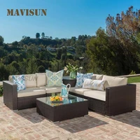 outdoor furniture combination rattan sofa with small coffee table for balcony patio courtyard garden leisure rattan chair set