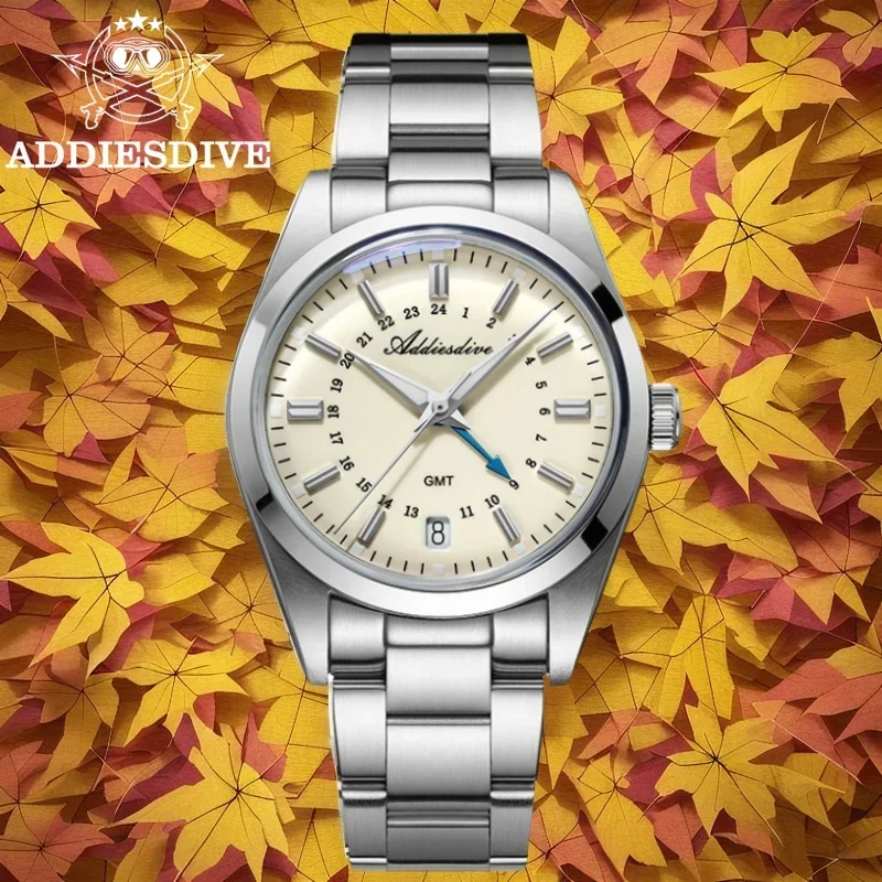 Фото ADDIESDIVE reloj hombre 36 мм мужские роскошные часы GMT Рождественский подарок BGW9 супер светящиеся AD2065 10 бар водонепроницаемые кварцевые часы reloj №2