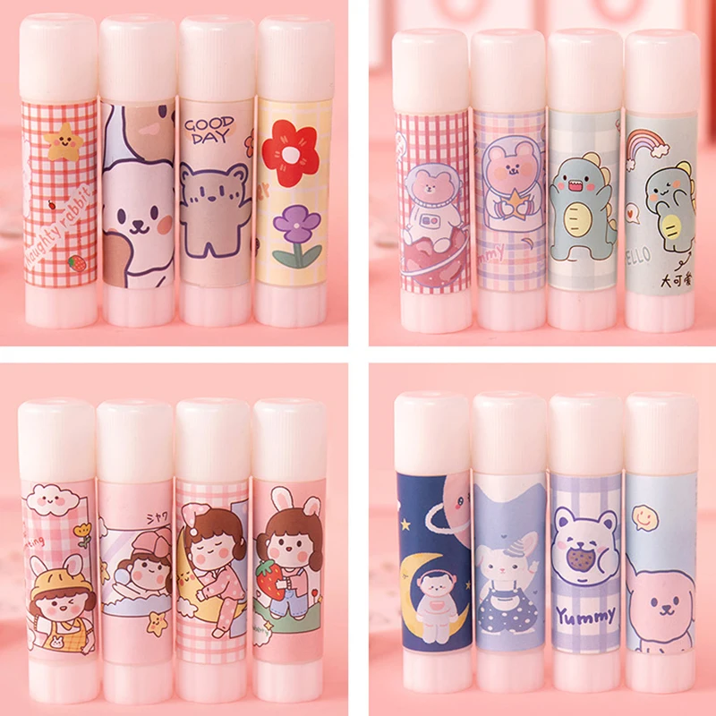 

Cute Cartoon Solid Glue Stick Strong Adhesives Non-toxic Sealing Stickers Mini Stationery Office School Supplies for Students