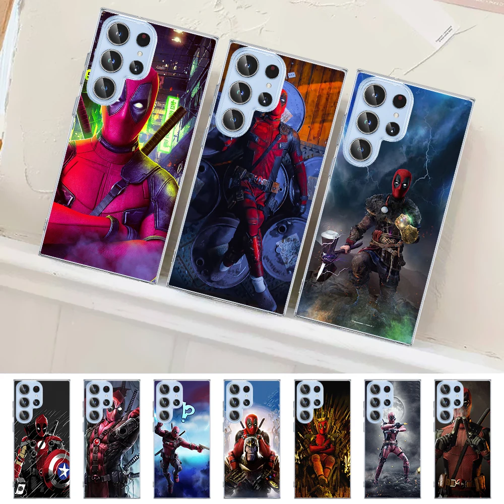 

Marvel Deadpool Case for Samsung Galaxy S23 S22 Ultra S21 S20 FE Cases S10 5G S9 S8 Plus S10e S7 Edge Clear Soft TPU Phone Cover