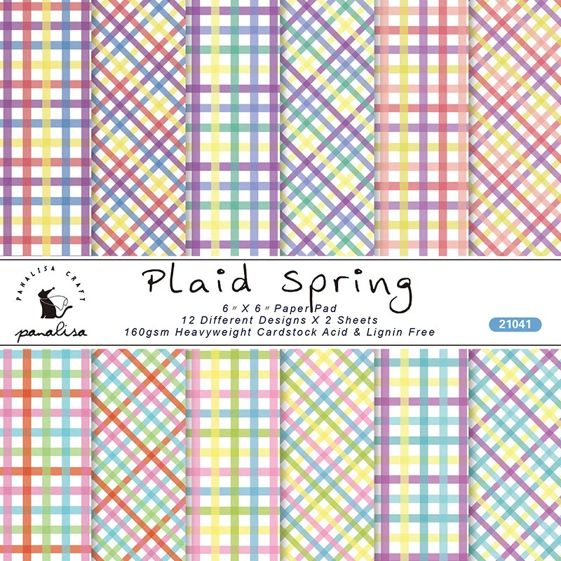 

24 Sheets Scrapbook Paper 15x15cm (6x6 "), Journaling Supplies Cardstock Records Album Card for DIY Art Decorative
