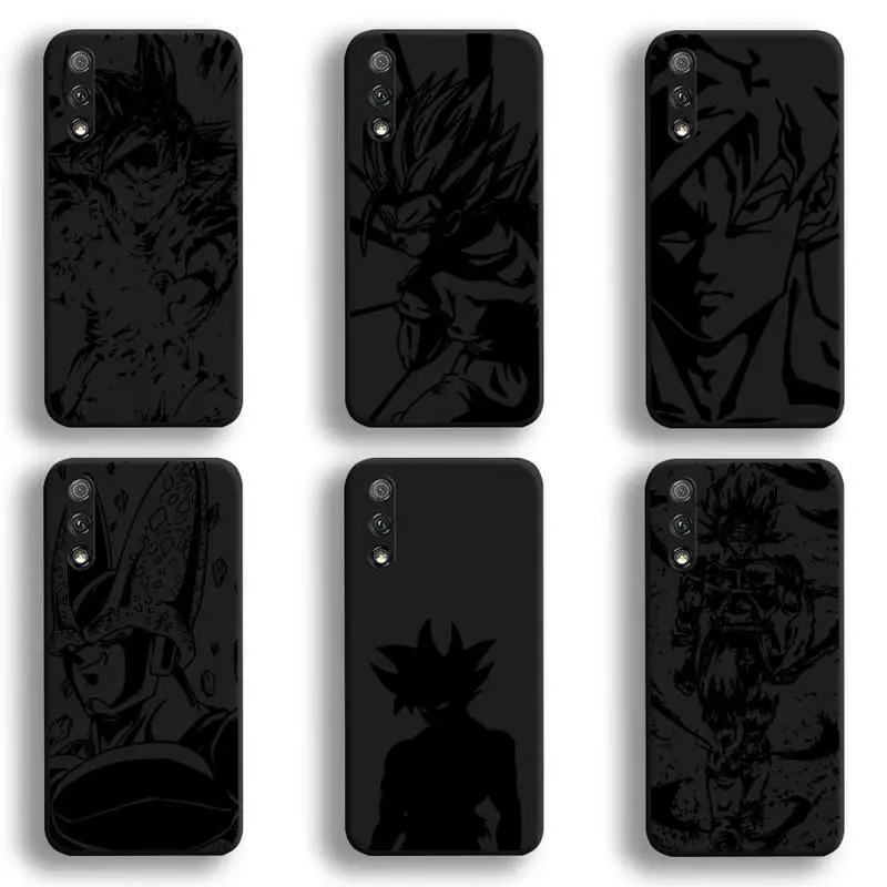 

Dragon Ball Z black and white Sketch Phone Case For Huawei Honor 30 20 10 9 8 8x 8c v30 Lite view 7A pro