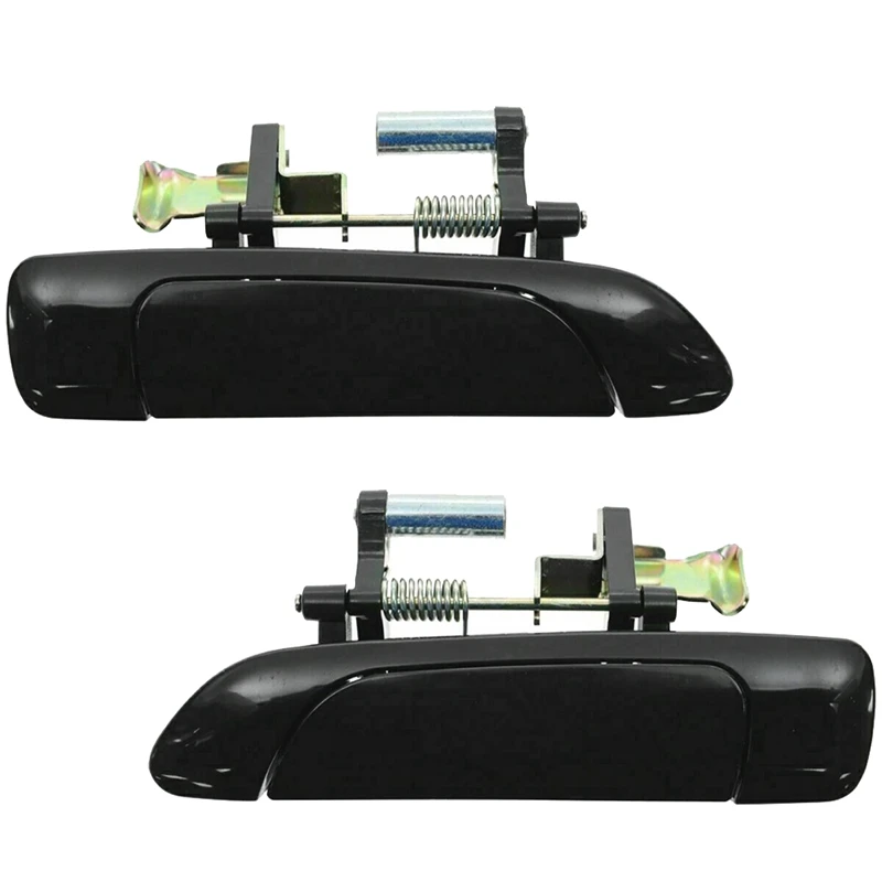 

2Pc Rear Exterior Outside Door Handles Set Black LH RH New For 2001-2005 Honda Civic Sedan