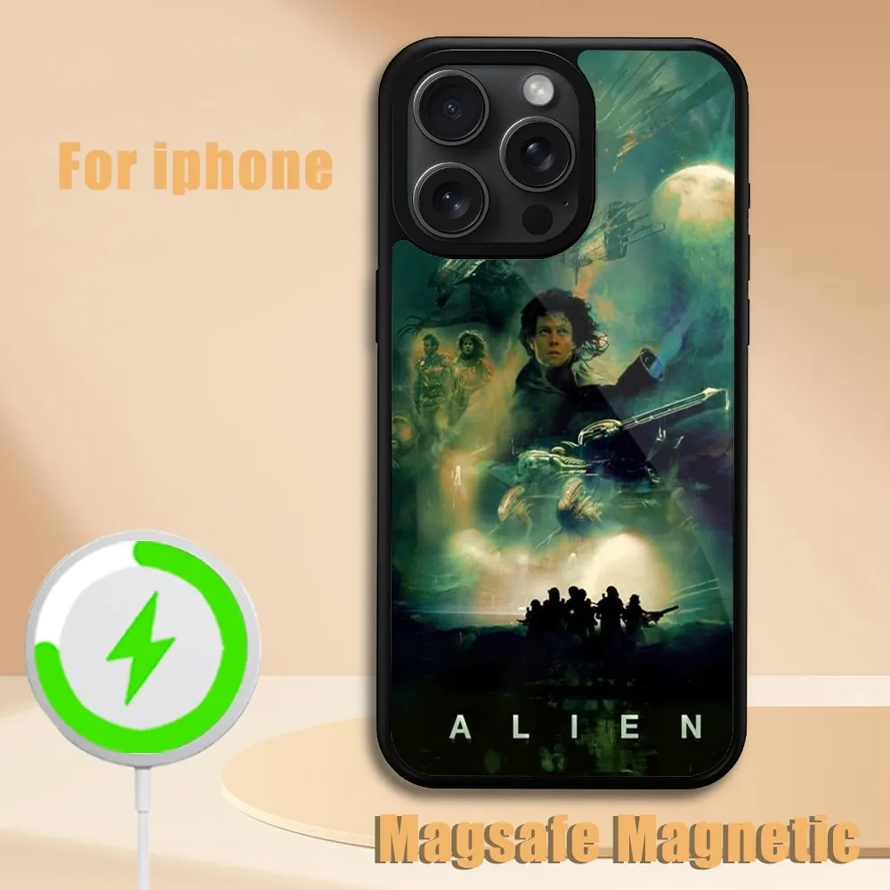 Чехол для телефона Alien Xenomorph iPhone 11 12 13 14 15 Plus Pro Max Magsafe Магнитный чехол с