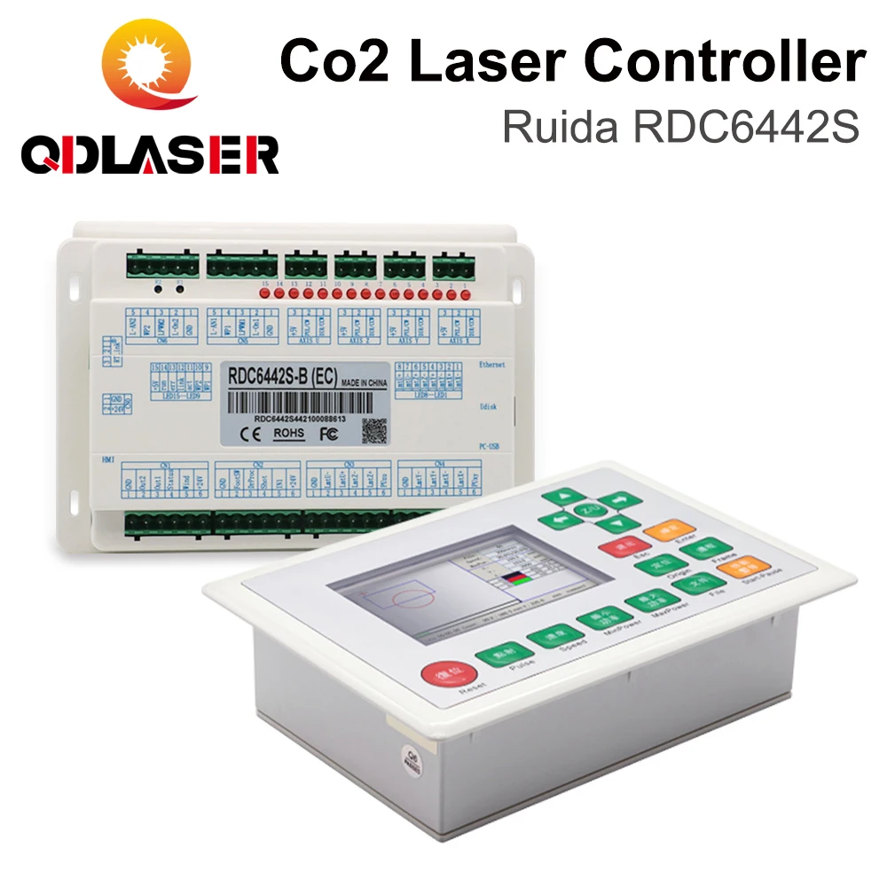 

QDLASER Ruida RDC6442G Co2 лазерный контроллер DSP для лазерной лампы гравировальная и режущая машина 6442 6442G 6442S