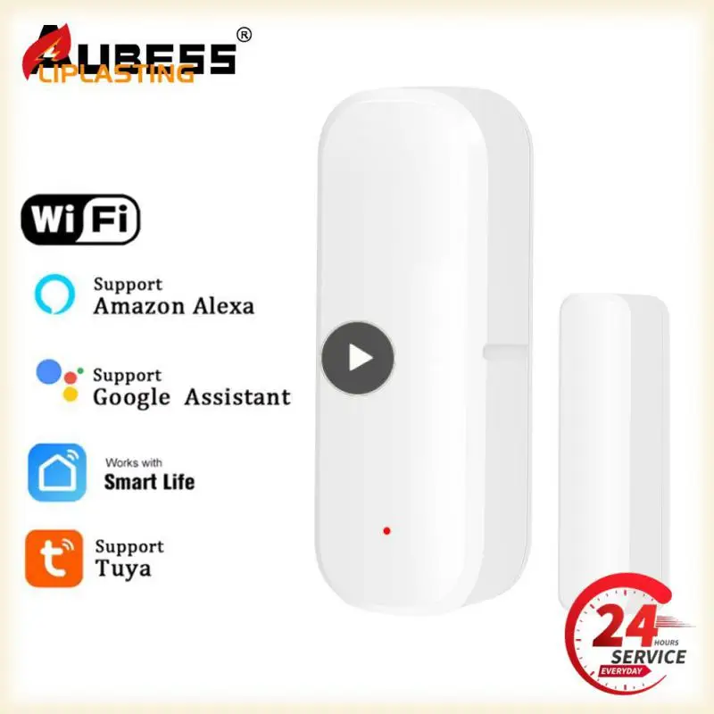 

Датчик окон, независимый Магнитный смарт-датчик для умного дома, работает с приложением Google Home, Alexa Tuya, Wifi, Tuya, Wi-Fi, 1-8 шт.