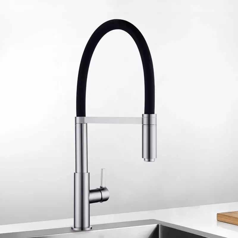 

Premium Deck Mounted Pre-Rinse Pull-Down Kitchen Sink Mixer Faucet Taps with Gooseneck pull out Spray Single Lever Metal Handle