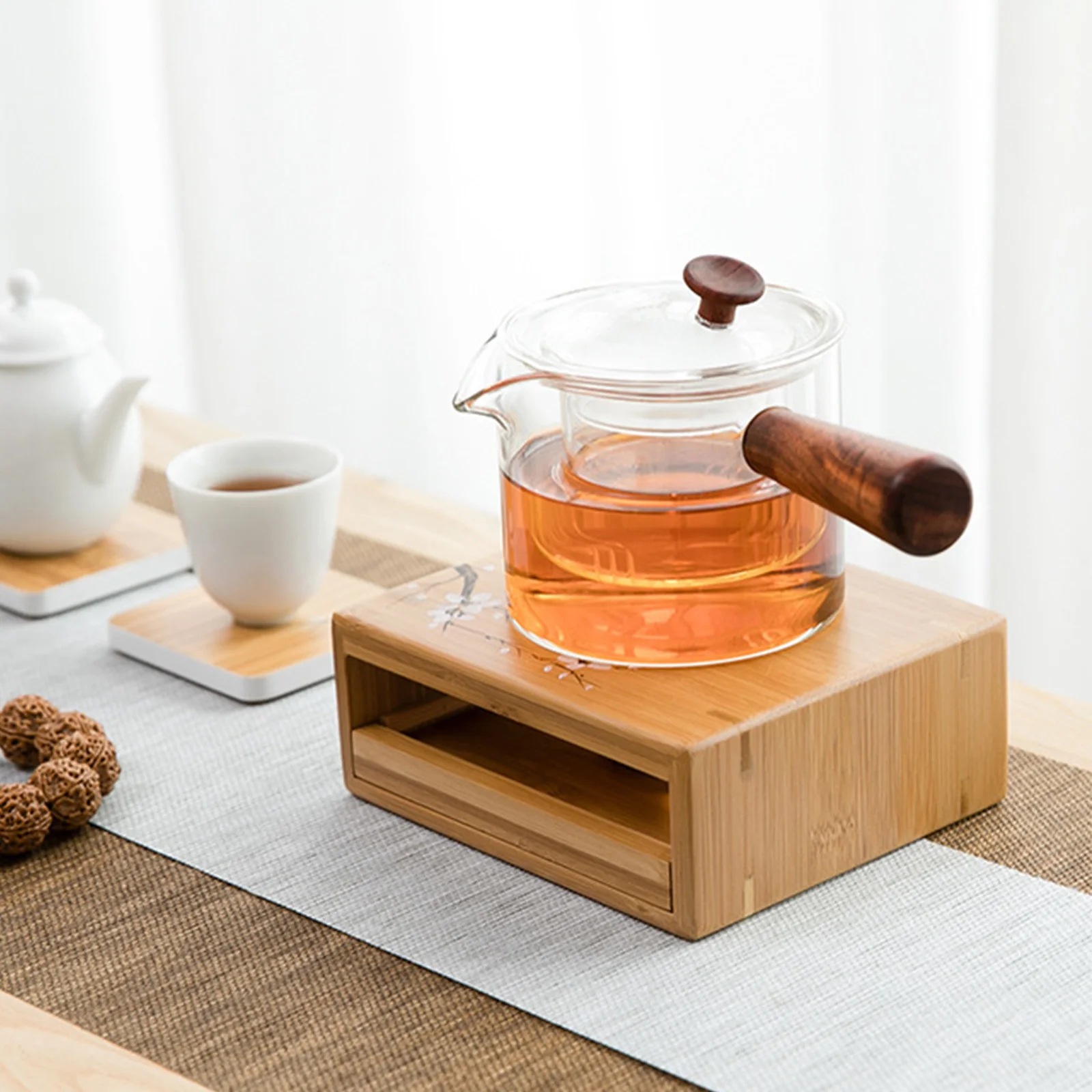 Бамбуковый подогреватель для чая подсвечник с подогревом термостат в японском