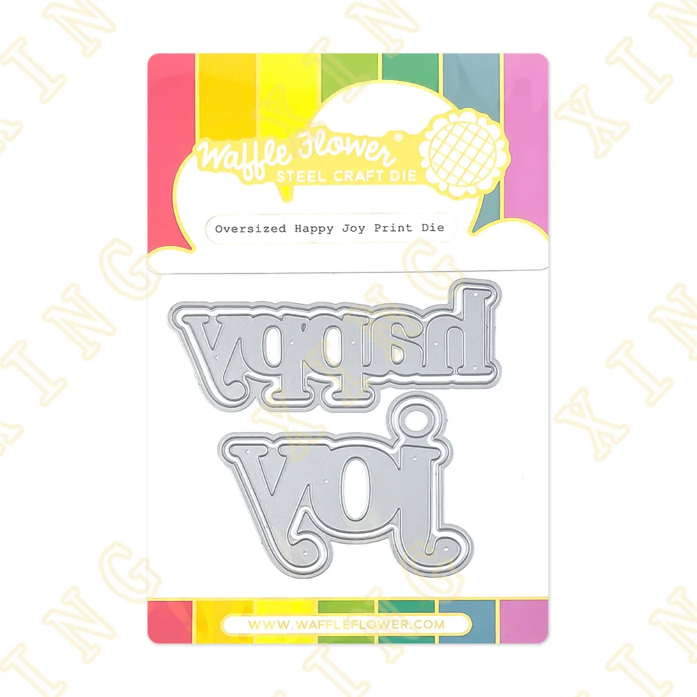 

Happy Joy Print Metal Cutting Dies Scrapbook Diary Decoration Stencil Embossing Template Diy Greeting Card Handmade 2022 New